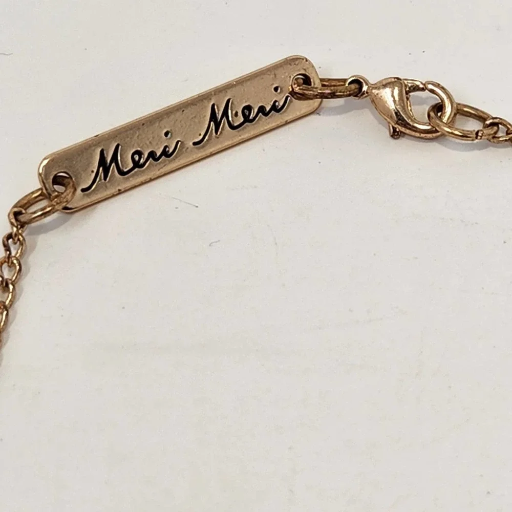 Meri Meri Watermelon Gold Tone Chain Necklace Acrylic Fruit Pendant Summer - Picture 4 of 5